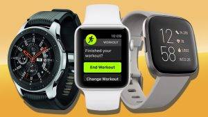 Smartwatches for tracking personal training and yoga sessions, including Samsung Galaxy Watch, Apple Watch, and Fitbit. Monitor fitness progress, heart rate, and workout plans with in-home personal training and adaptive fitness solutions from Adaptwell Fitness.